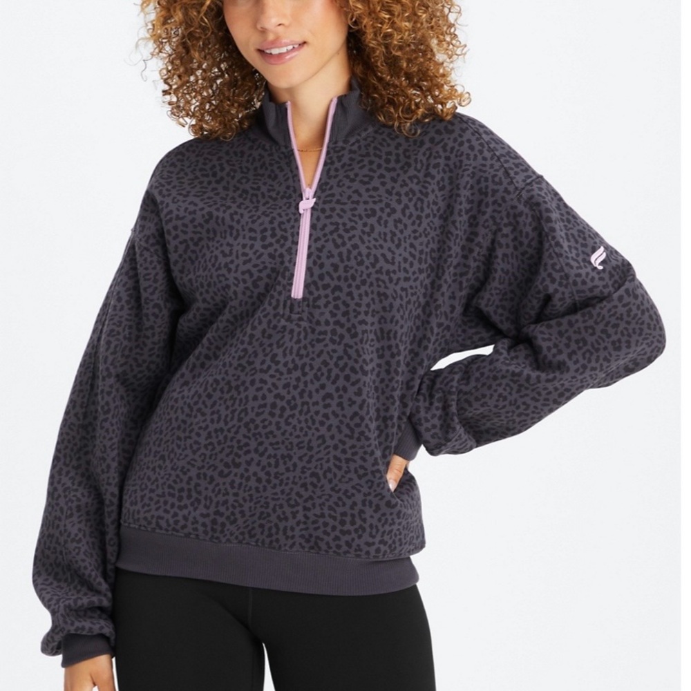 Fabletics Forever Fleece 1/2 Zip Sweatshirt- size small